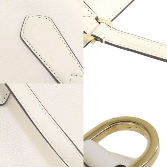 Michael Kors Kimberly White Leather Tote Bag (Pre-Owned) - Picture 5 of 11